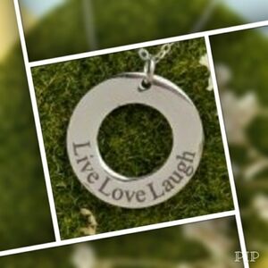“Live Love Laugh” Circle Necklace
